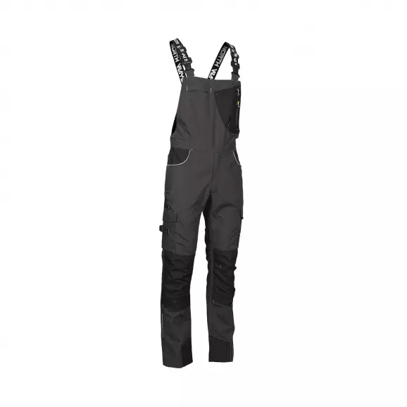 Полугащеризон работен NINE WORTHS STAMPE XXL, сив/черен