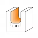 Профилен фрезер CMT D=19мм L=60.4мм R=6.35мм I=16мм S=12мм Z=2, HW, RH - small, 256713