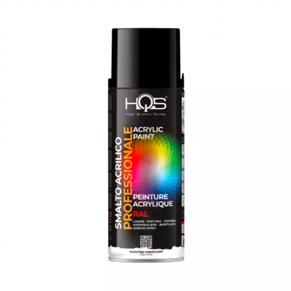 Спрей боя черен HQS RAL 9005 400мл, мат