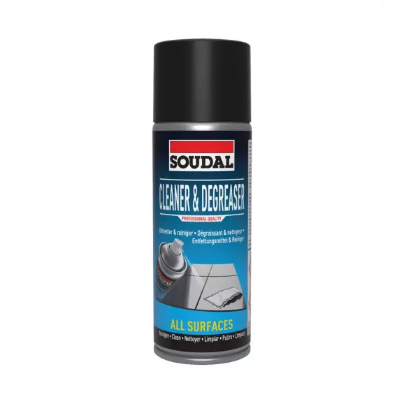 Спрей почистващ и обезмасляващ SOUDAL Cleaner & Degreaser 400мл