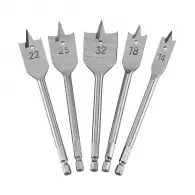 Свредлa DEWALT 14-32мм 5части, за дърво, плоски, 1/4