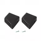 Тапи за домакински стълби KRAUSE 40x20мм/2бр, черни - small