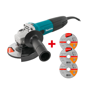 Ъглошлайф MAKITA GA5030R + ПОДАРЪК Диск карбофлексов MAKITA 125х1.2х22.23мм за рязане на неръждаема стомана
