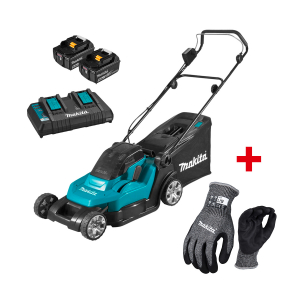 Акумулаторна косачка MAKITA DLM432PT2 + Ръкавици MAKITA Advanced Knitfit Cut L