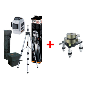 Линеен лазерен нивелир LASERLINER AutoLine Laser 3D Set + Стойка за лазерен нивелир LASERLINER PowerPlane-Laser 3D
