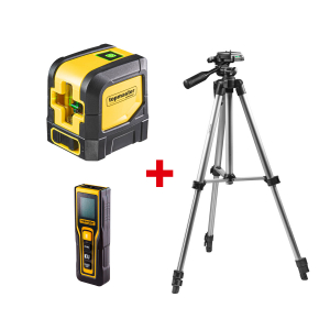Линеен лазерен нивелир TOPMASTER 1H1V+Лазерна ролетка TOPMASTER TMP 20+018 001 683