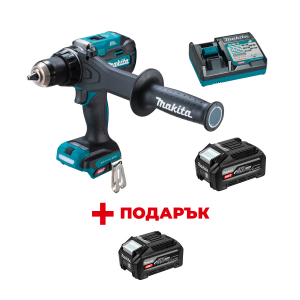 Акумулаторен винтоверт MAKITA DF003GZ + Батерия акумулаторна MAKITA XGT BL4040F + Зарядно устройство MAKITA XGT DC40RC + Подарък Зарядно устройство MAKITA XGT DC40RC