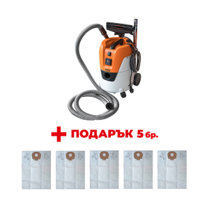 Прахосмукачка STIHL SE 62 E + Торбичка филтърна за прахосмукачка STIHL 20л - 5 бр.