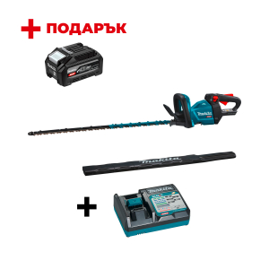 Акумулаторен храсторез MAKITA UH005GZ + Зарядно устройство MAKITA DC40RC XGT + ПОДАРЪK: Батерия акумулаторна MAKITA XGT BL4040F

