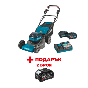 Акумулаторна косачка MAKITA LM001GT201 + ПОДАРЪЦИ: Батерия акумулаторна MAKITA XGT BL4040F - 2 бр.
