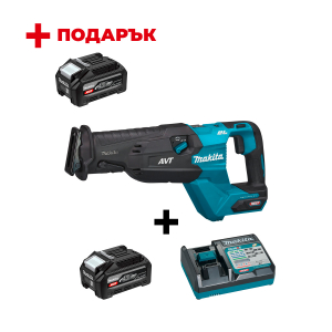 Акумулаторен саблен трион MAKITA JR002GZ + Зарядно устройство MAKITA DC40RC XGT + Батерия акумулаторна MAKITA XGT BL4040F +
ПОДАРЪК: Батерия акумулаторна MAKITA XGT BL4040F
