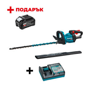 Акумулаторен храсторез MAKITA UH004GZ + Зарядно устройство MAKITA DC40RC XGT + ПОДАРЪK: Батерия акумулаторна MAKITA XGT BL4040F
