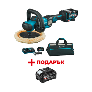 Акумулаторна полирмашина MAKITA PV001GM101 + ПОДАРЪК: Батерия акумулаторна MAKITA XGT BL4040F
