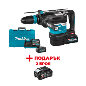 Акумулаторен перфоратор MAKITA HR005GM202 + ПОДАРЪЦИ: Батерия акумулаторна MAKITA XGT BL4040F - 2 бр.
