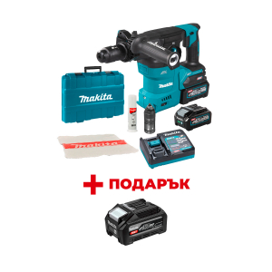 Акумулаторен перфоратор MAKITA HR009GM201 + ПОДАРЪК: Батерия акумулаторна MAKITA XGT BL4040F
