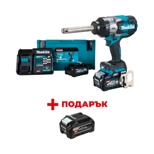 Акумулаторен гайковерт ударен MAKITA TW011GM201 + ПОДАРЪК: Батерия акумулаторна MAKITA XGT BL4040F
