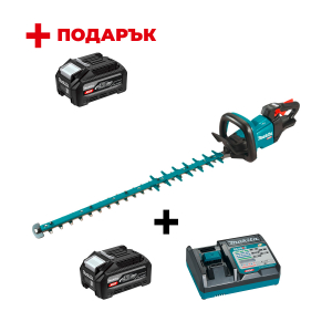 Акумулаторен храсторез MAKITA UH009GZ + Зарядно устройство MAKITA DC40RC XGT + Батерия акумулаторна MAKITA XGT BL4040F + ПОДАРЪK: Батерия акумулаторна MAKITA XGT BL4040F

