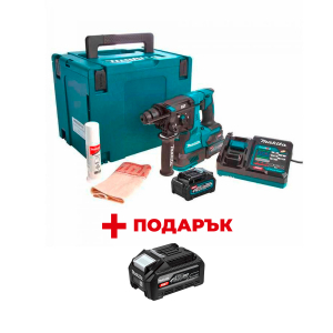 Акумулаторен перфоратор MAKITA HR001GM201 + ПОДАРЪК: Батерия акумулаторна MAKITA XGT BL4040F
