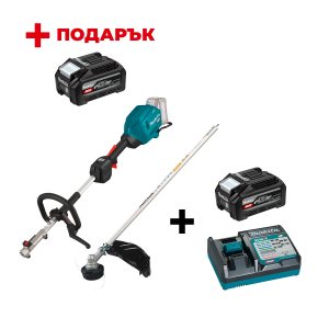 Комби двигател акумулаторен MAKITA UX01GZ01 + Зарядно устройство MAKITA DC40RC XGT + Батерия акумулаторна MAKITA XGT BL4040F + ПОДАРЪK: Батерия акумулаторна MAKITA XGT BL4040F

