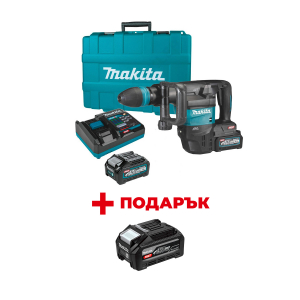 Къртач акумулаторен MAKITA HM001GM201 + ПОДАРЪК: Батерия акумулаторна MAKITA XGT BL4040F
