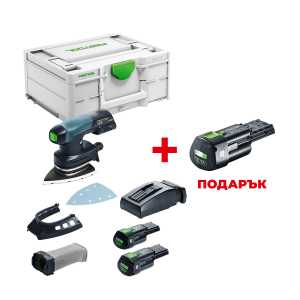 Шлайф вибрационен акумулаторен FESTOOL DTSC 400 Li 3.1 I-Plus +  ПОДАРЪК: Батерия акумулаторна FESTOOL BP 18 Li 3.0 Ergo-I