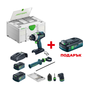 Акумулаторен ударен винтоверт FESTOOL TPC 18/4 5.0/4.0 I-Set +  ПОДАРЪК: Батерия акумулаторна FESTOOL BP 18 TBX 4 C-ASI