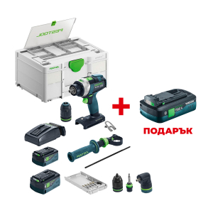 Акумулаторен ударен винтоверт FESTOOL TPC 18/4 5.0/4.0 I-Set/XL +  ПОДАРЪК: Батерия акумулаторна FESTOOL BP 18 TBX 4 C-ASI