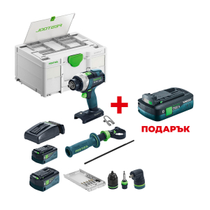 Акумулаторен ударен винтоверт FESTOOL TDC 18/4 5.0/4.0 I-Set +  ПОДАРЪК: Батерия акумулаторна FESTOOL BP 18 TBX 4 C-ASI