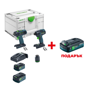 Акумулаторен ударен винтоверт FESTOOL TID 18 HPC 4.0 I-Set T18 +  ПОДАРЪК: Батерия акумулаторна FESTOOL BP 18 TBX 4 C-ASI