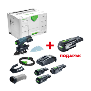 Шлайф вибрационен акумулаторен FESTOOL DTSC 400 3.0 I-Set +  ПОДАРЪК: Батерия акумулаторна FESTOOL BP 18 Li 3.0 Ergo-I