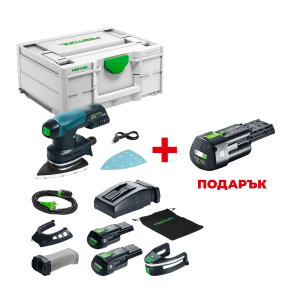 Шлайф вибрационен акумулаторен FESTOOL DTSC 400 3,0 I-Plus +  ПОДАРЪК: Батерия акумулаторна FESTOOL BP 18 Li 3.0 Ergo-I